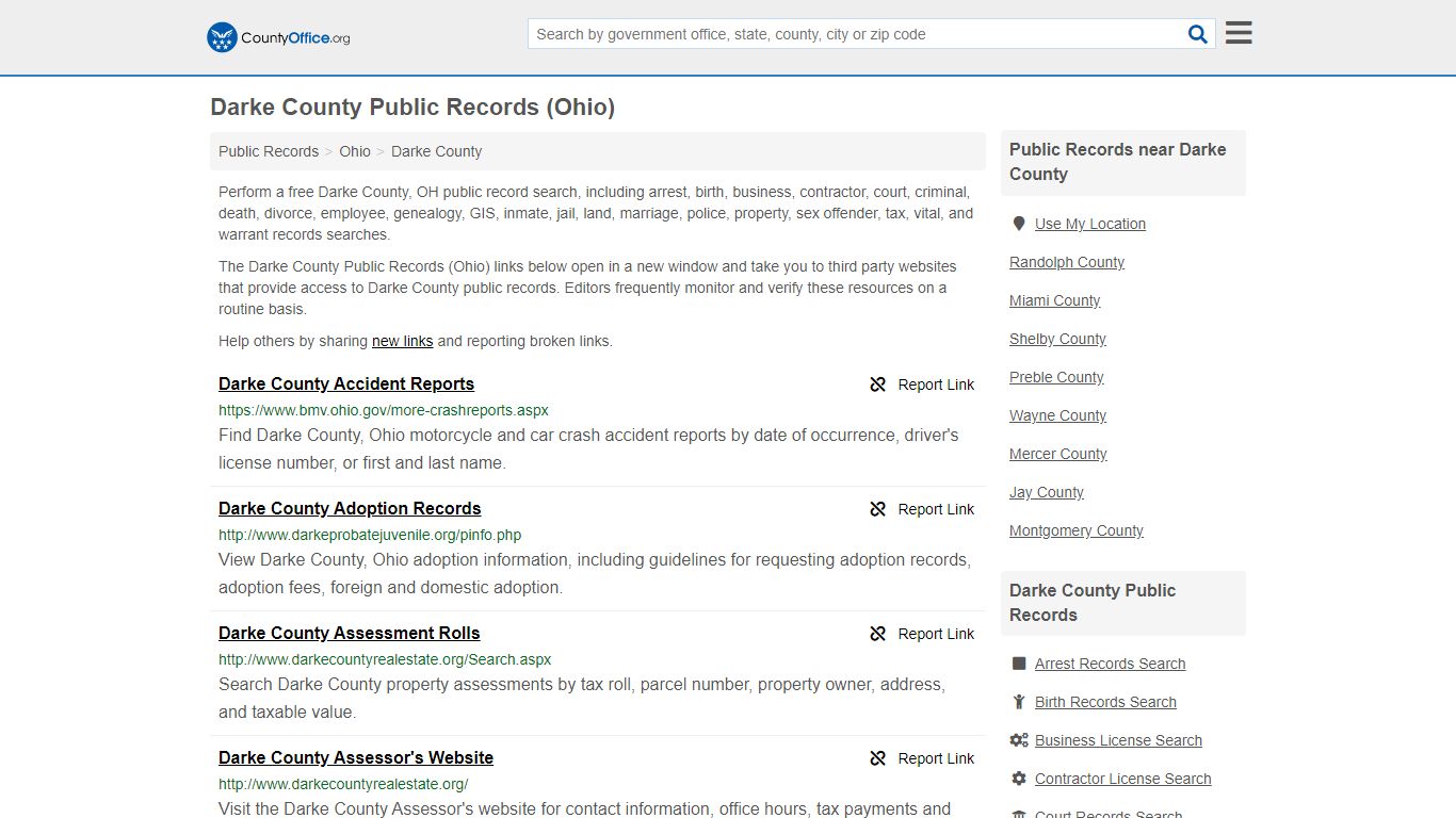 Public Records - Darke County, OH (Business, Criminal, GIS ...