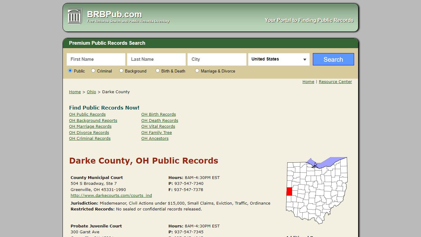 Darke County Public Records | Search Ohio Government Databases